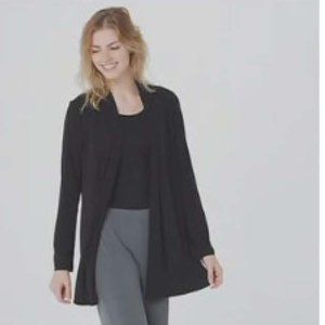 Susan Graver Liquid Knit Open Front Cardigan